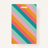 Retro Roller Schaatsen Verjaardagsfeest Roze Badge (Achterkant)