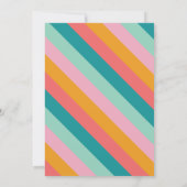 Retro Roller Schaatsen Verjaardagsfeest Roze Kaart (Achterkant)