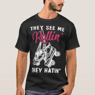  retro roller Schaatsen Ze zien me rollen de T-shirt