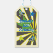 Retro Roller Schaatsfeest 70'er jaren Cadeaulabel (Achterkant)