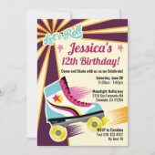 Retro Roller Schaatsfeest Kaart (Voorkant)