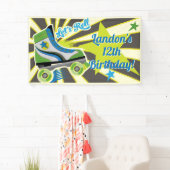 Retro Roller Skate Feestje Spandoek (Insitu)
