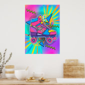 Retro Roller Skate Pop Art Poster (Keuken)