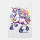 Retro Roller Skate Unicorn (1) Theedoek (Verticaal)