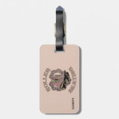 Retro Roller Skater Gift Bagagelabel (Achterkant verticaal)