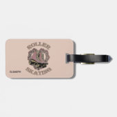 Retro Roller Skater Gift Bagagelabel (Achterkant horizontaal)