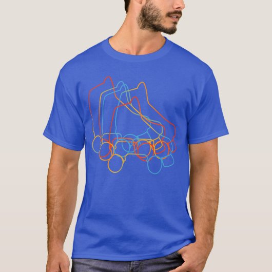 Retro Roller Skates Roller Skating cadeau T-shirt (Voorkant)