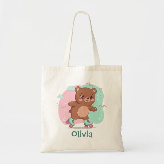 Retro Roller Skating Baby Beer Tote Bag (Voorkant)