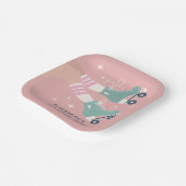 Retro Roller Skating Birthday Party Papieren Bordje (Gebogen)