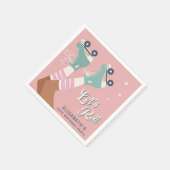 Retro Roller Skating Birthday Party Servet (Hoek)