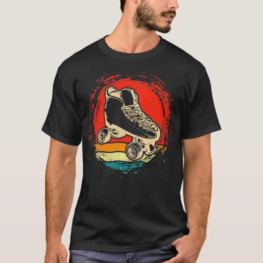 Retro Roller Skating Roller Skat T-shirt (Voorkant)