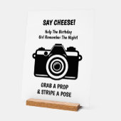 Retro Roller Skating Selfie Birthday Acrylic Sign Acryl Bord (Hoek)