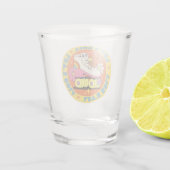 Retro Roller Skating Shot Glas (Achterkant)