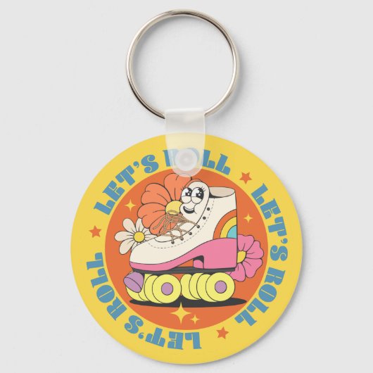 Retro Roller Skating Sleutelhanger (Voorkant)
