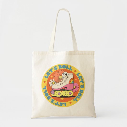 Retro Roller Skating Tote Bag (Voorkant)
