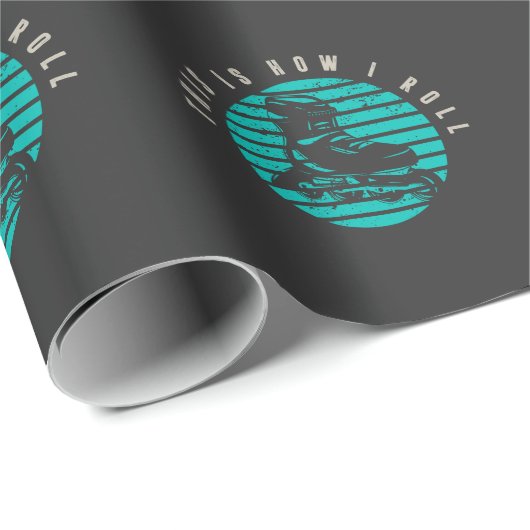 Retro Rollerblades Skater Sport Inline Skating Cadeaupapier (Rol Hoek)