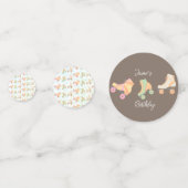 Retro Rollerskaten Verjaardag Schaatsen Sterren Pa Confetti (Achterkanten)