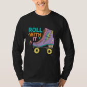 Retro Rollerskates 80's Derby Roller Skating for T T-shirt (Voorkant)