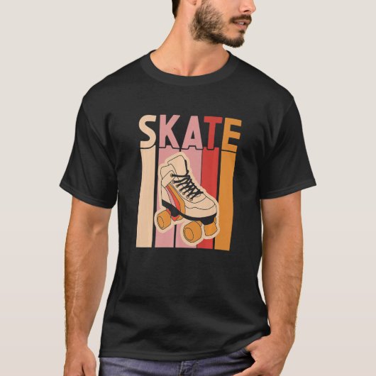 Retro Rollerskates 80's Derby Roller Skating for T T-shirt (Voorkant)