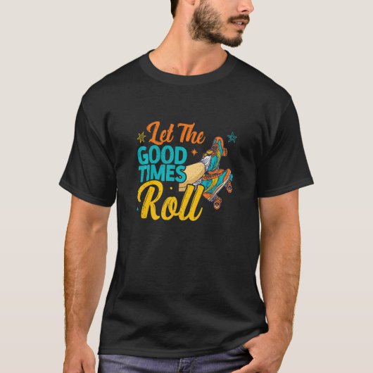 Retro Rollerskates 80's Derby Roller Skating for T T-shirt (Voorkant)