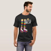 Retro Rollerskates 80's Roller Disco Skating Girl T-shirt (Voorkant volledig)