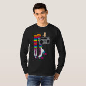 Retro Rollerskates 80's Roller Disco Skating Girl T-shirt (Voorkant volledig)