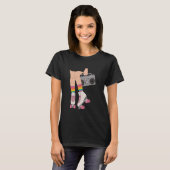 Retro Rollerskates Funny 80's Roller Disco Skating T-shirt (Voorkant volledig)