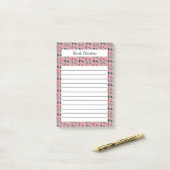 Retro Rollerskates Green Pink CUSTOM Notitieblok Post-it® Notes (Op bureau)