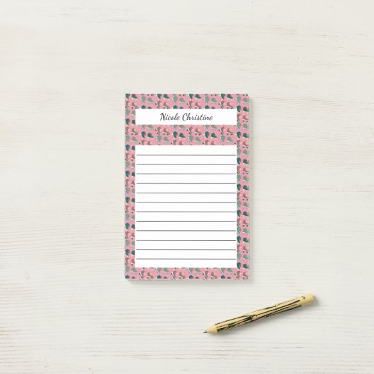 Retro Rollerskates Green Pink CUSTOM Notitieblok Post-it® Notes (Op bureau)