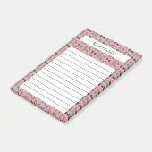 Retro Rollerskates Green Pink CUSTOM Notitieblok Post-it® Notes (Schuin)