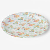 Retro Rollerskating Birthday Schaatsen Stars pasta Papieren Bordje (Gekanteld)