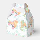 Retro Rollerskating Birthday Schaatsen Stars Patro Bedankdoosjes (Achterkant)