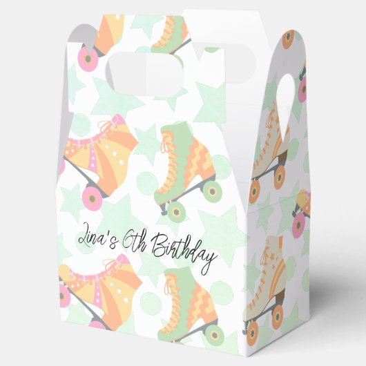 Retro Rollerskating Birthday Schaatsen Stars Patro Bedankdoosjes (Geopend)