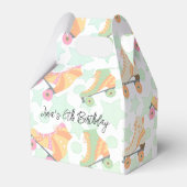 Retro Rollerskating Birthday Schaatsen Stars Patro Bedankdoosjes (Voorkant Zijde)