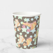 Retro Rollerskating Birthday Schaatsen Stars Patro Papieren Bekers (Rechts)