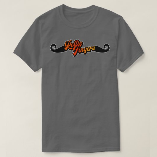 Retro Rollie Vingers Handlebar Mustache Tribute T-shirt (Design voorkant)