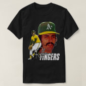 Retro Rollie Vingers Handlebar Tribute T-shirt (Design voorkant)