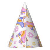 Retro Rolschaatsdisco Feesthoedjes (Achterkant)