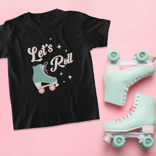 Retro Rolschaatsen Meisjes Verjaardagsfeest T-shirt