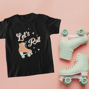 Retro Rolschaatsen Meisjes Verjaardagsfeest T-shirt