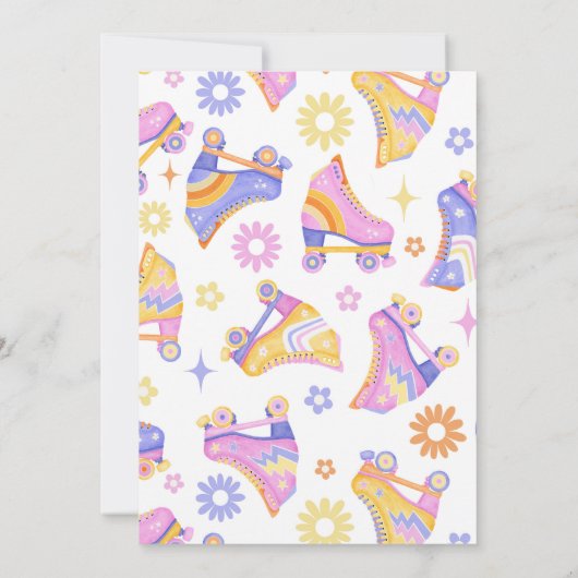 Retro Rolschaatsen Partij Kaart (Achterkant)