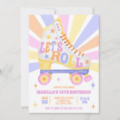 Retro Rolschaatsen Partij Kaart (Voorkant)