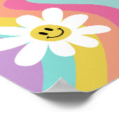 Retro Rolschaatsen Rainbow Verjaardag Poster (Hoek)