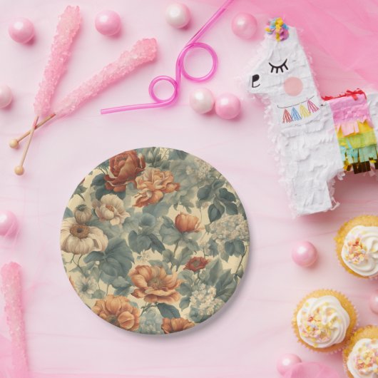 Retro Romance: Antiek Design Papieren Bordje (Feest)