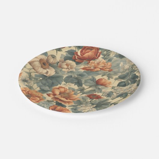 Retro Romance: Antiek Design Papieren Bordje (Gekanteld)