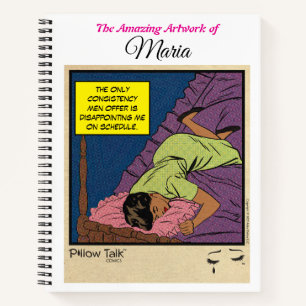Retro Romance Comic-schetsboek: Praatjes in bed Notitieboek