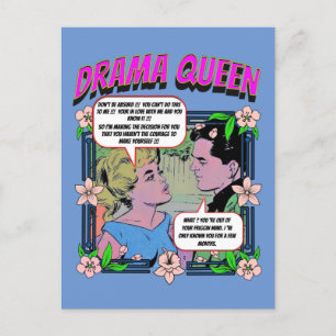 Retro Romance - Drama Queen - Briefkaart