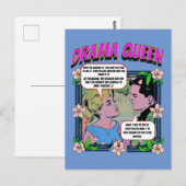 Retro Romance - Drama Queen - Briefkaart (Voorkant / Achterkant)
