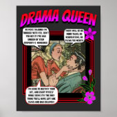 Retro Romance - Drama Queen - Poster (Voorkant)