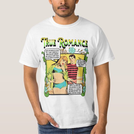 Retro-Romance - Echte Romance - Mannen T-Shirt (Voorkant)